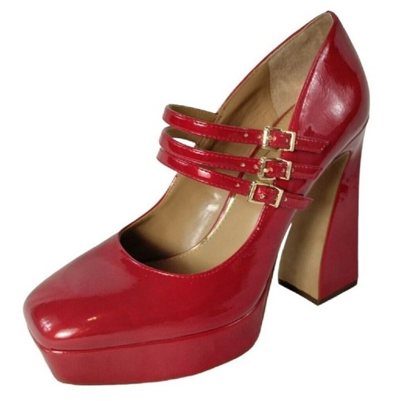 Jessica Simpson Darena Patent Mary Jane Platform Pumps Womens 8.5 Strappy New - Picture 6 of 14